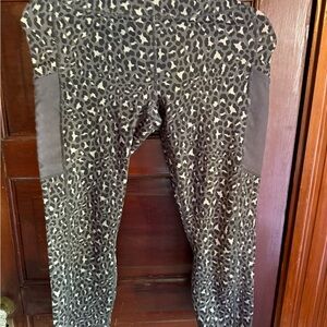 Fabletics Animal Print Joggers with Dark Gray Panels
